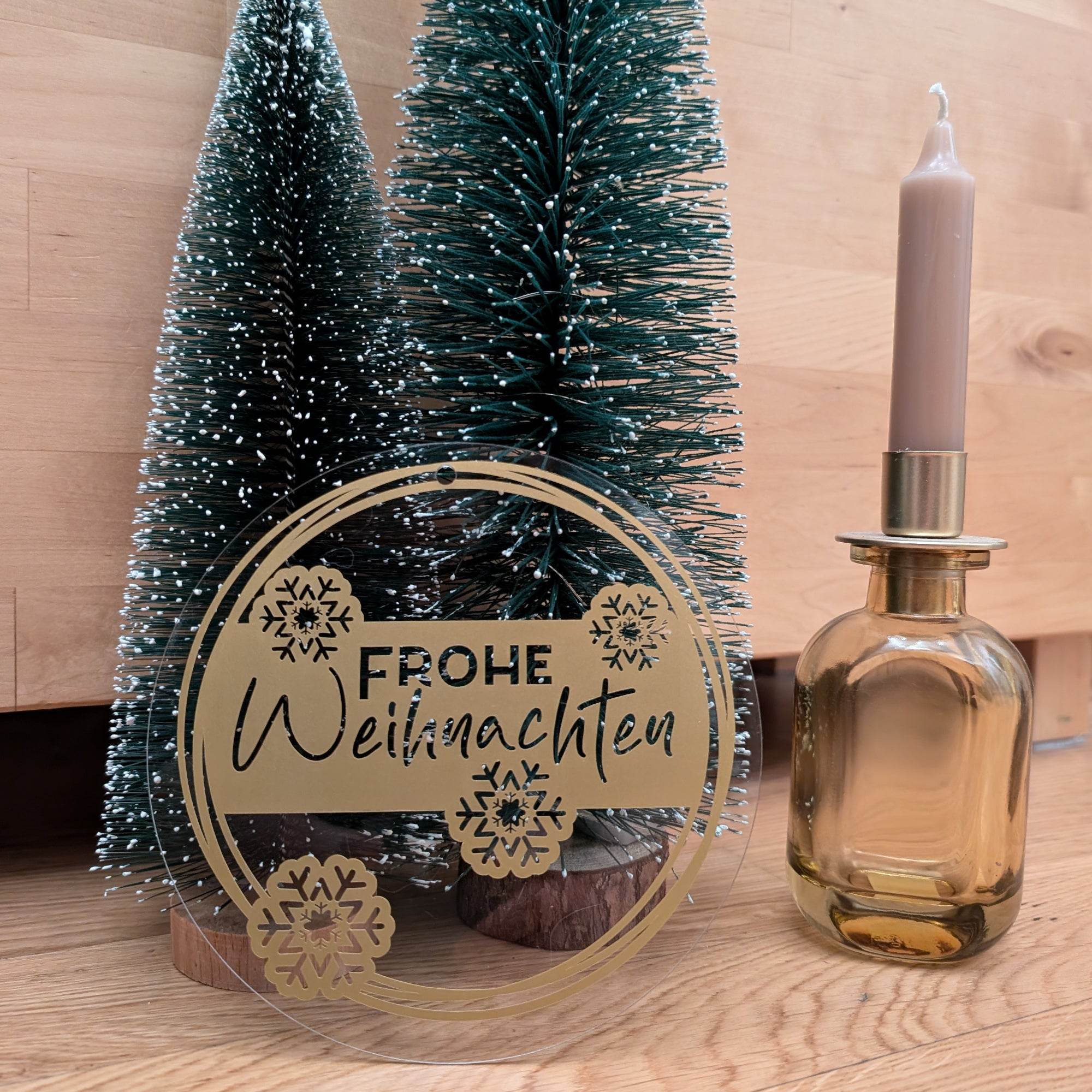 Plotter- Laserdatei Weihnachtskranz mit Schneeflocken - Sewando