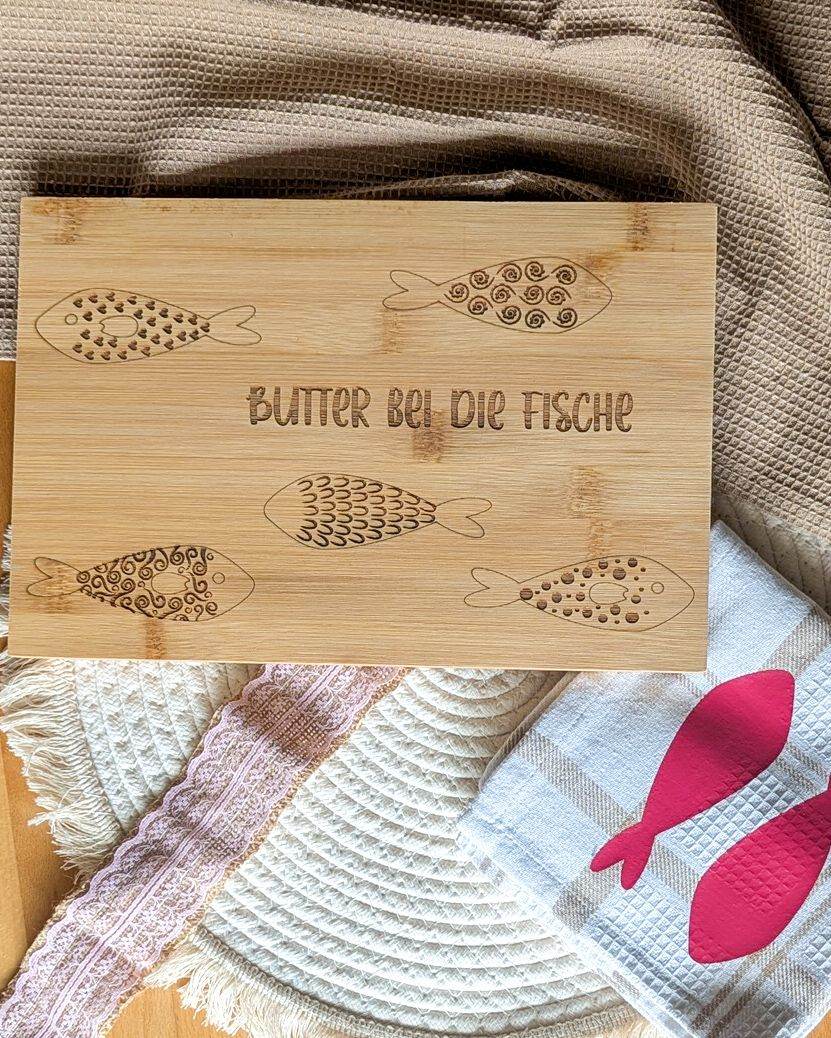 Plotterdatei Butter bei die Fische - Sewando