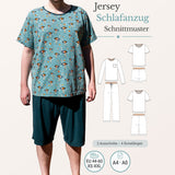 Schlafanzug für Herren - Gr. 44-60, Pyjama Set Shirt und Hose