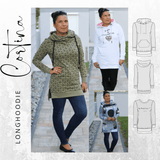Schnittmuster Longhoodie CORTINA Gr. XS-XXXL : - Sewando
