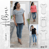Schnittmuster Shirt ALBORI Gr. 32-56 + gratis Plotterdatei : - Sewando