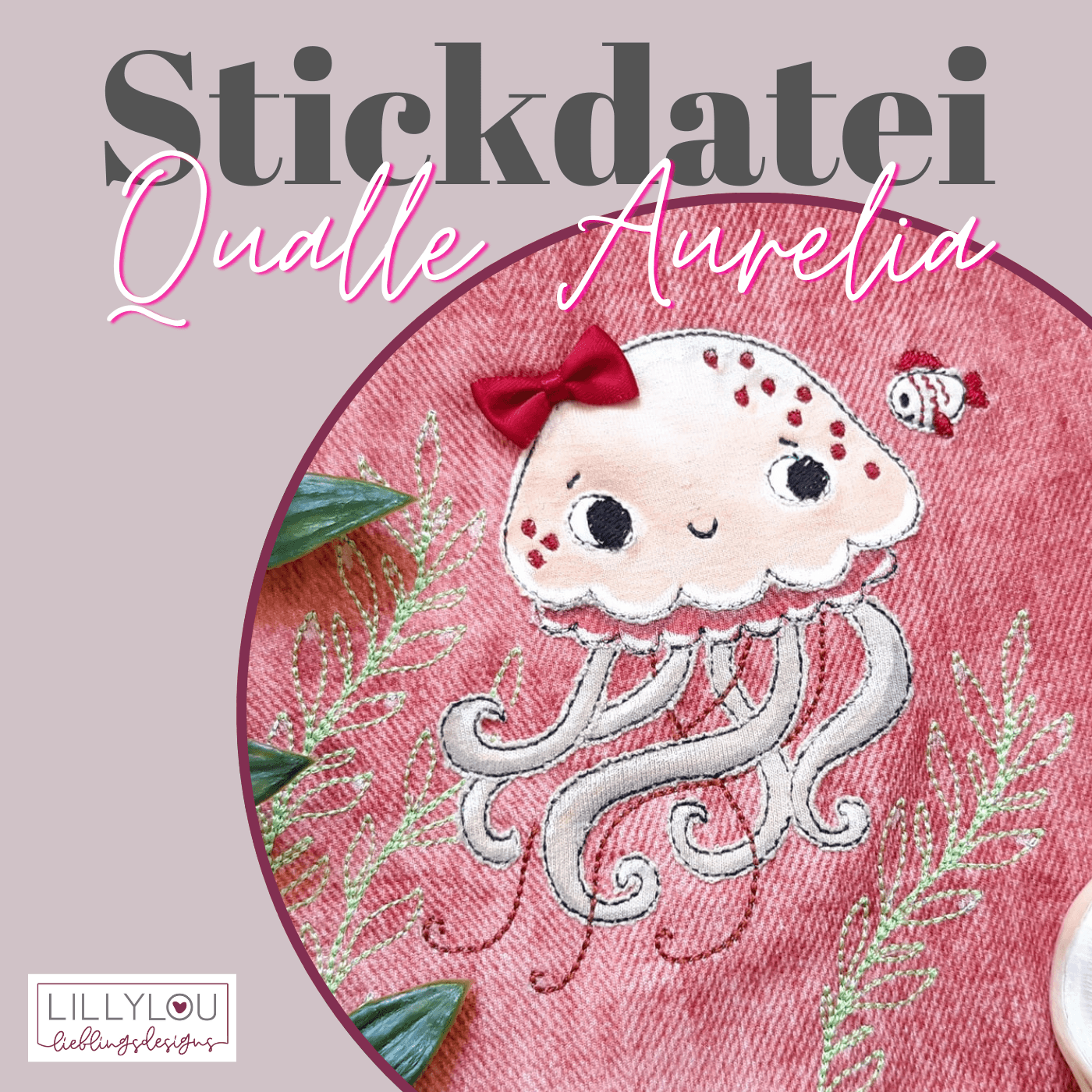 Stickdatei - Qualle Aurelia - Sewando