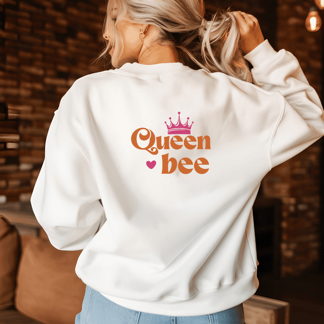 Plotterdatei „Queen Bee“ – stylisches Statement Design mit Krone & Herz | SVG PNG EPS DFX - Sewando