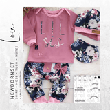 Schnittmuster Newborn-Set LOU Hose&Shirt&Tuch&Mütze Gr. 50-92 icl. gratis Plotterdatei : - Sewando