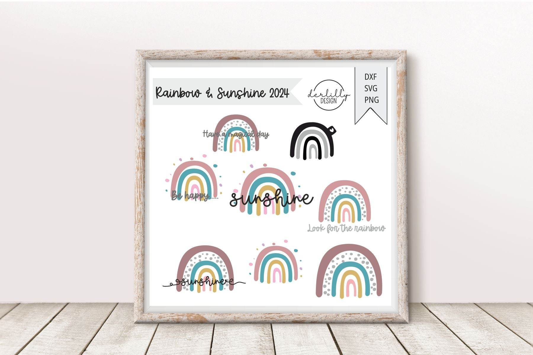 Plotterdatei Rainbow & Sunshine - Sewando