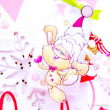 3er Digi Stamp Set "Hoppelhase" Drucken, Basteln Plotterdatei