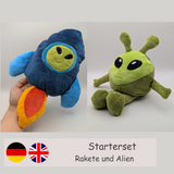 Starterset Wendekuscheltier Rakete Level 2 und Alien Level 3
