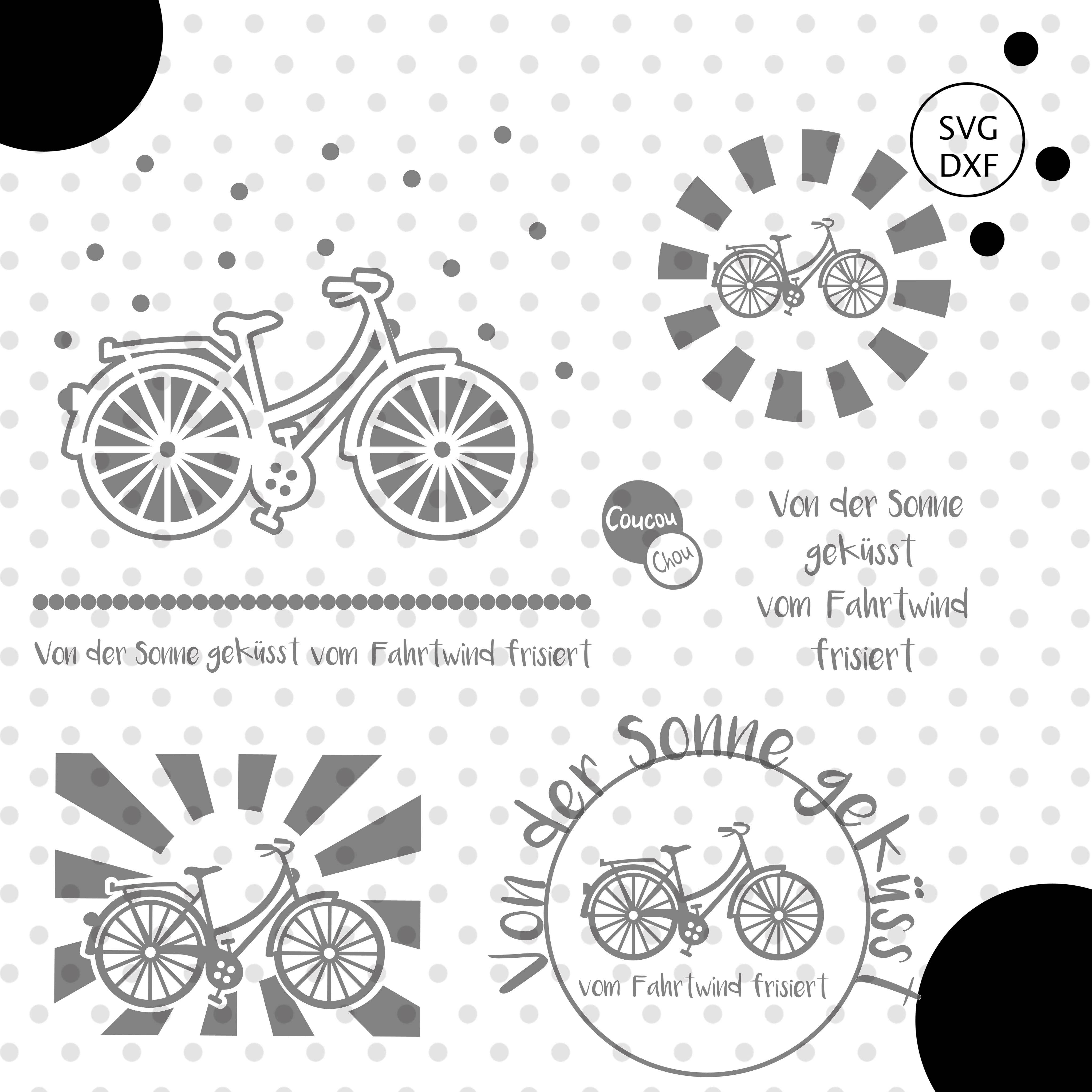 Plotterdatei Fahrrad svg dxf - Sewando