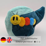 Wendekuscheltier Krempeltierseite Raupe Level 1 - Nähanleitung und Schnittmuster - Sewando