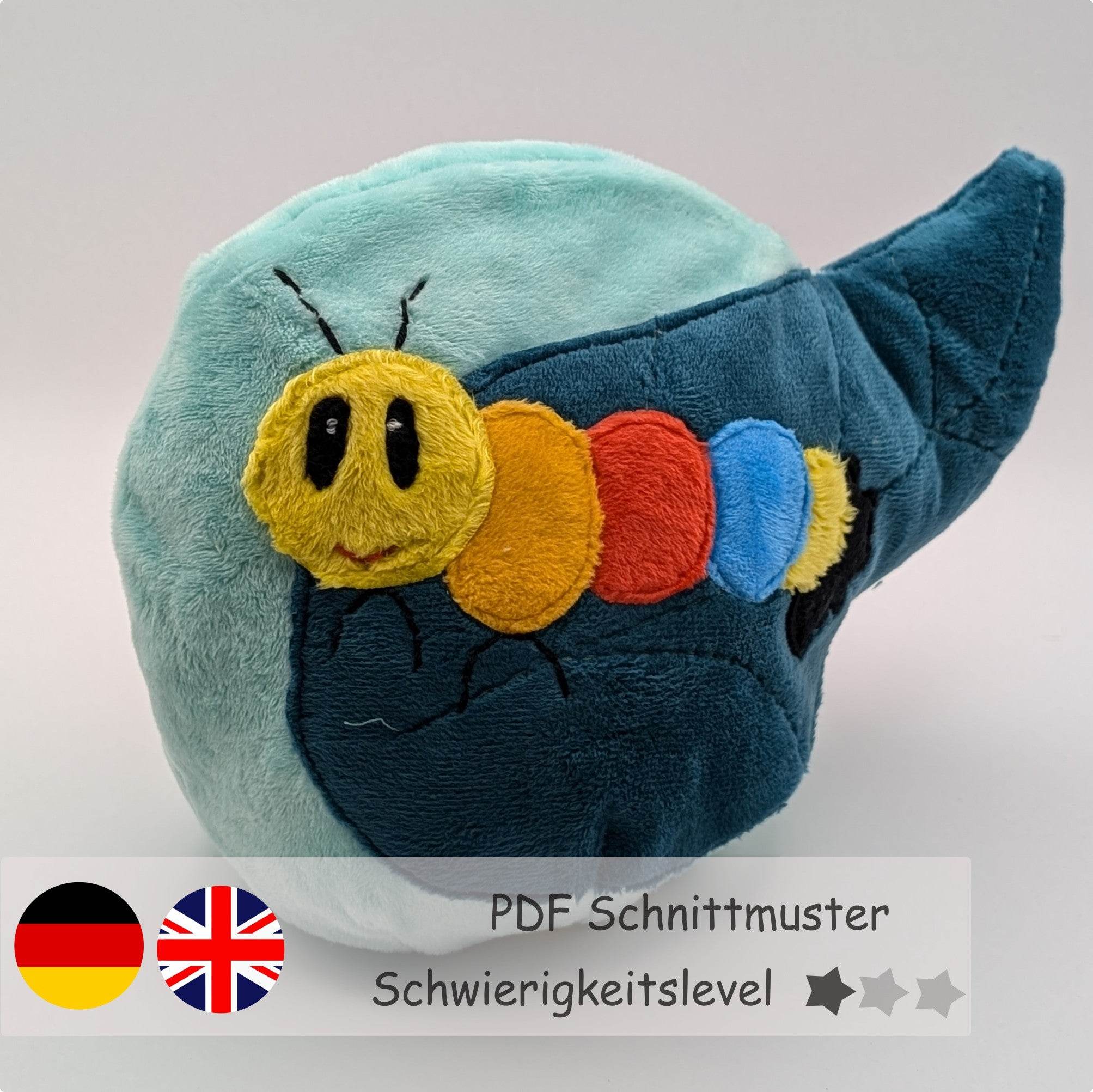 Wendekuscheltier Krempeltierseite Raupe Level 1 - Nähanleitung und Schnittmuster - Sewando