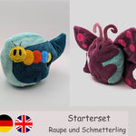 Starterset Wendekuscheltier Raupe Level 1 und Schmetterling Level 3 - Sewando