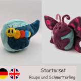 Starterset Wendekuscheltier Raupe Level 1 und Schmetterling Level 3 - Sewando