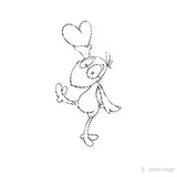 Digi Stamp Set "Rabe mit Herz" - Drucken | Basteln | Plotterdatei