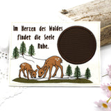 Stickdatei Mugrug Untersetzer Reh Wald 13x18cm