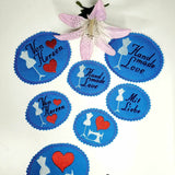 Stickdatei Labels Set 9 Designs in zwei Größen * Alle in 10x10 und kleiner * Handmade - Sewando