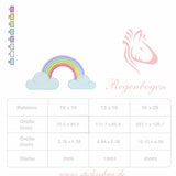 Einhorn Set Kristall, Zauberstab und Regenbogen Stickdatei, magisches Kindermotiv für deine Stickmaschine