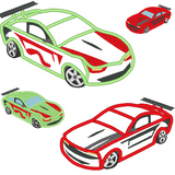 Rennauto Stickdatei