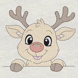 Stickdatei Rentier Weihnachten Set 2592