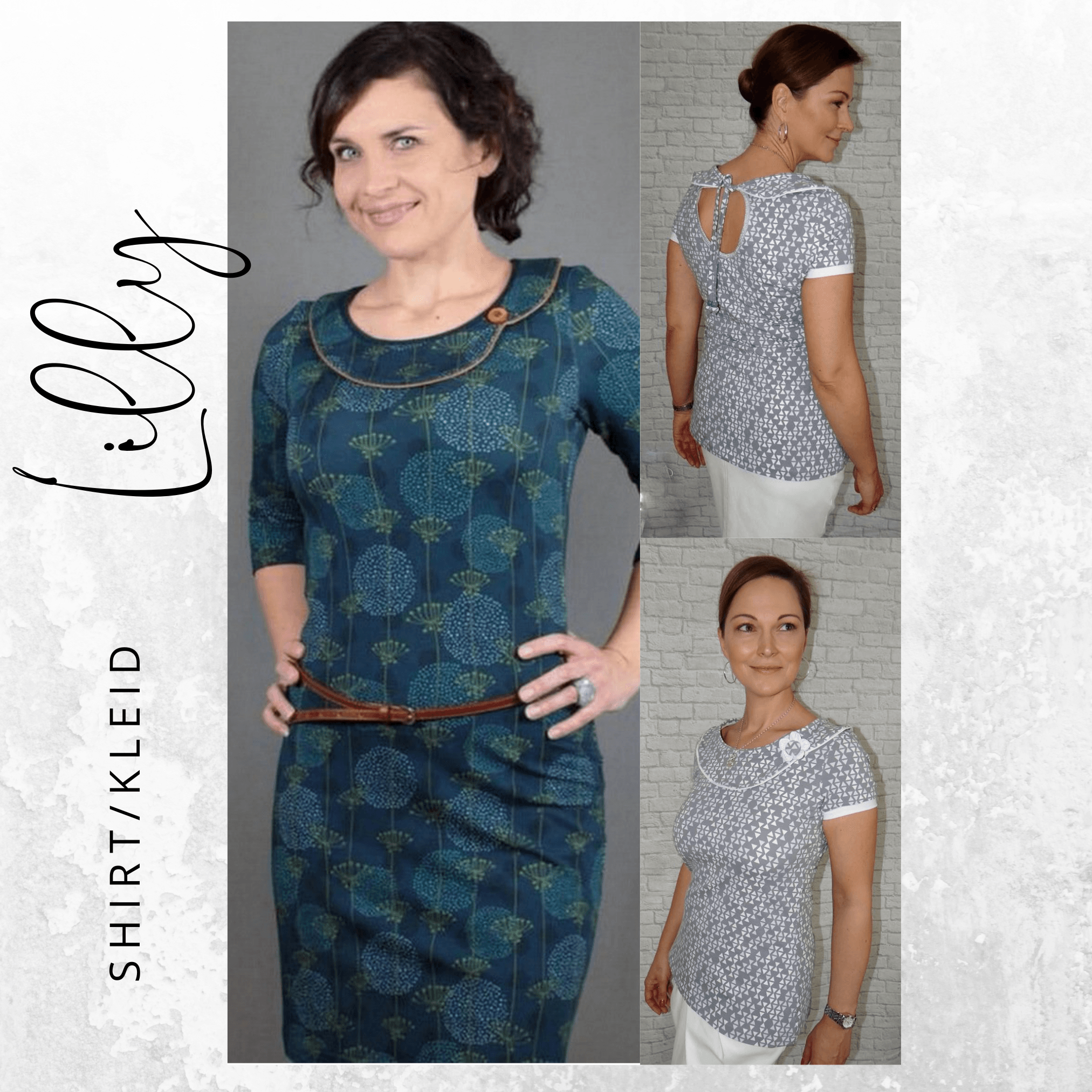 Schnittmuster Shirt Kleid LILLY Gr. XS-XXXL : - Sewando