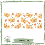 exklusiv bei Sewando: Pastell Schmetterlinge – Libbey Glass Wrap Sublimationsdesign - Sewando