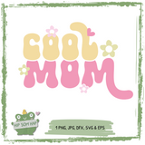 Plotterdatei "Cool Mom" – Retro-Schriftzug für kreative DIY-Projekte