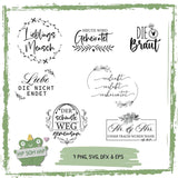 Plotterdatei Hochzeit & Liebe – 7 romantische Schriftzüge für Braut, JGA, Deko, Geschenke - Sewando