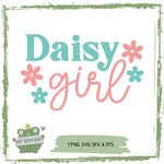Plotterdatei „Daisy Girl“ – süßes Blumenmädchen Design| SVG PNG DFX JPG - Sewando