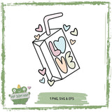 Plotterdatei LOVE Juice Box – Liebe mit Herzchen - Sewando