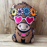 ITH Plüschtier „Rind Maja“ | Für 16x26 Rahmen | In-the-Hoop Plushie | Stickdatei | Embroidery Design | alle Formate | Sofort-Download