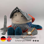 Wendekuscheltier Ritter Krempeltier Level 3 - Nähanleitung und Schnittmuster - Sewando