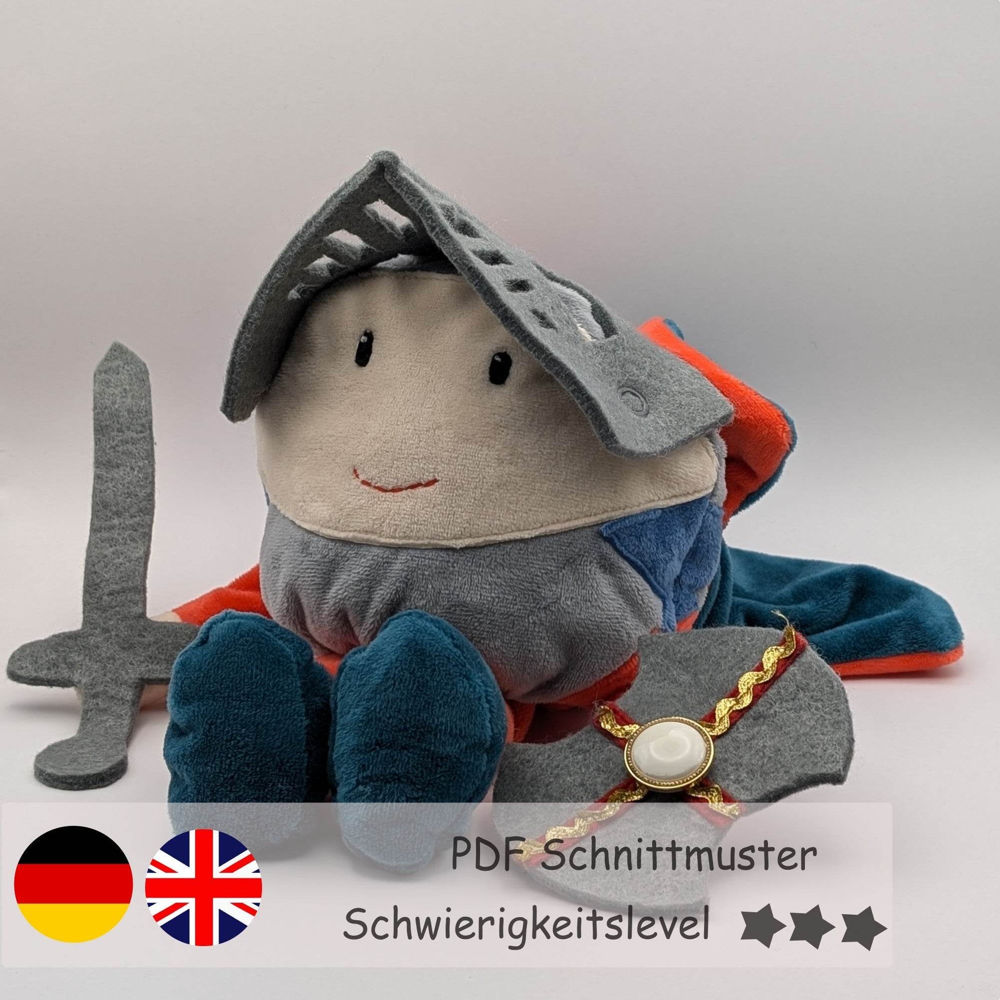 Wendekuscheltier Ritter Krempeltier Level 3 - Nähanleitung und Schnittmuster - Sewando