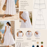 Maxikleid Schnittmuster PDF Damen | Maxi Dress Sewing Pattern | Anfängerfreundlich