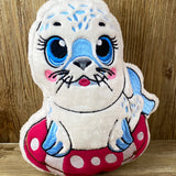 Robbe Stickdatei | Sea Animal Embroidery File | ITH Plüschtier Eddy | 16x26 Rahmen | Sofort-Download