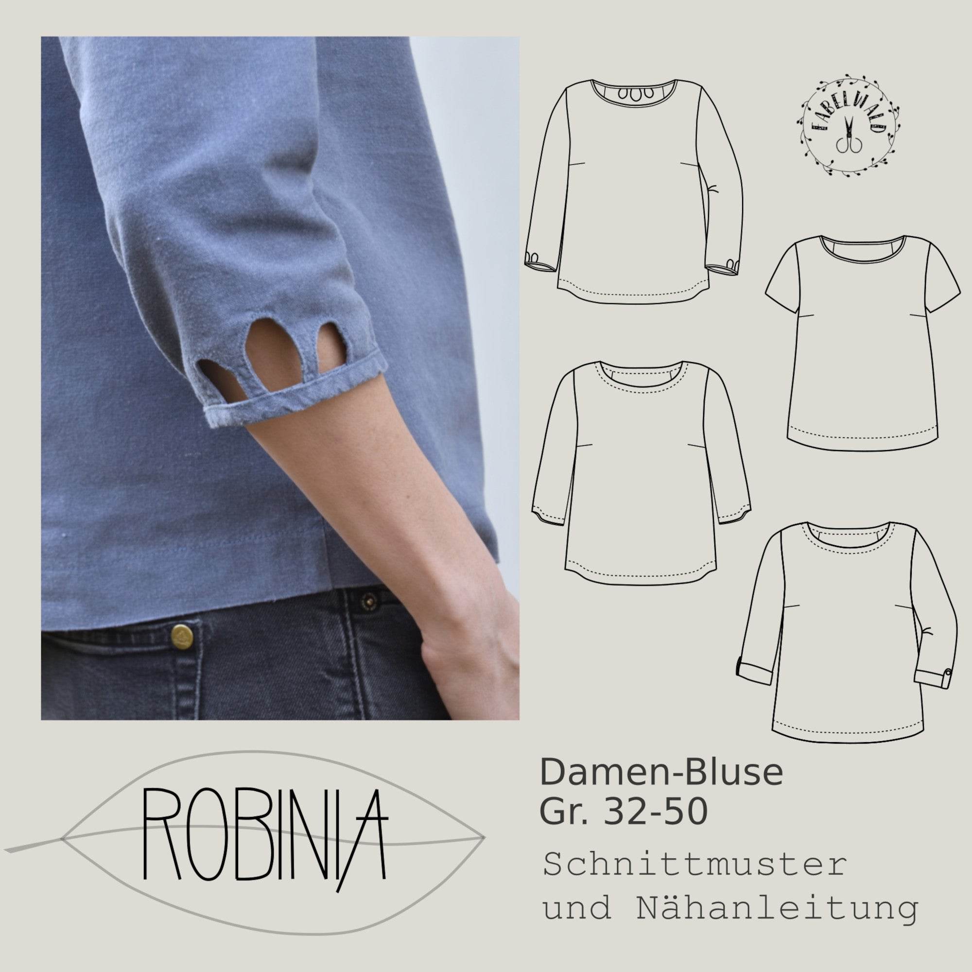 Schnittmuster BLUSE ROBINIA Gr. 32-50 - Sewando