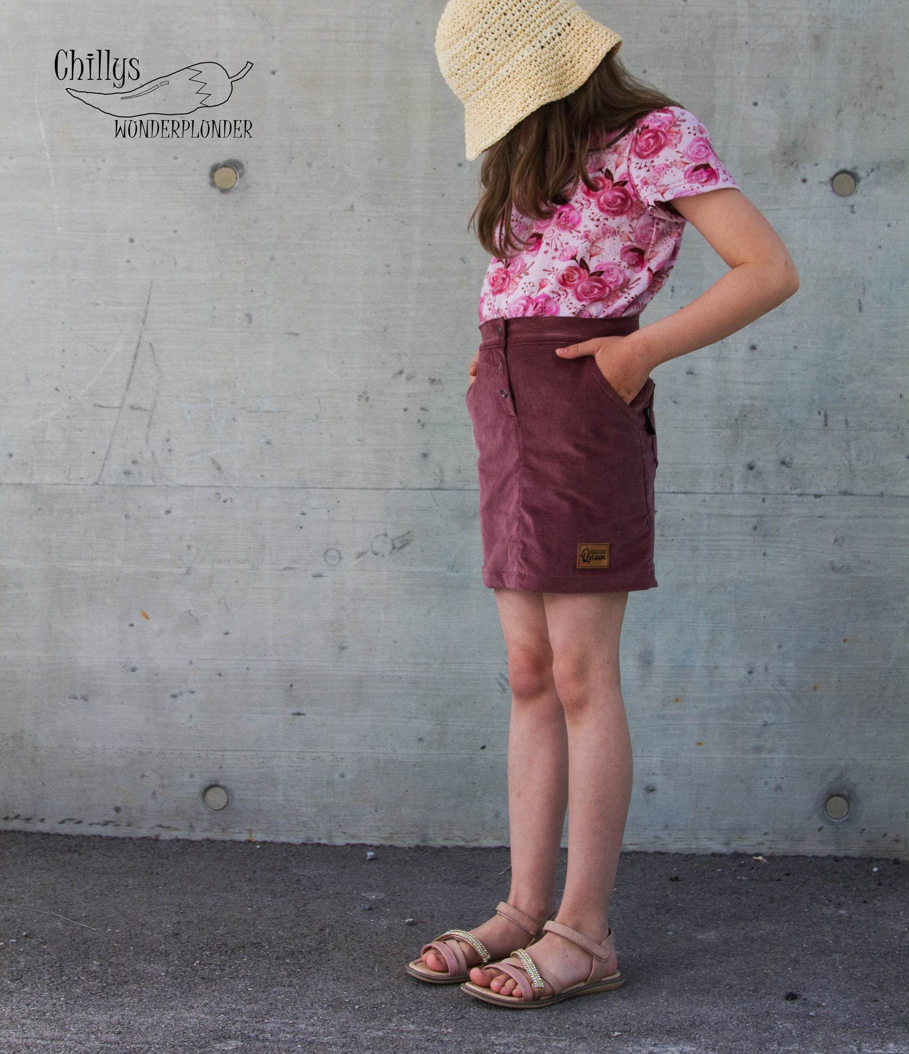Schnittmuster Jeansskirt Ilvie Maxi Rock Gr. 122-164 - Sewando