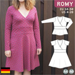 Romy – Wickelkleid & Wickelshirt mit Empire-Taille Gr. 34-50 / BU 80-116 - Sewando