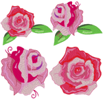 Stickdatei Rosen - Rose Hochzeit - Sewando