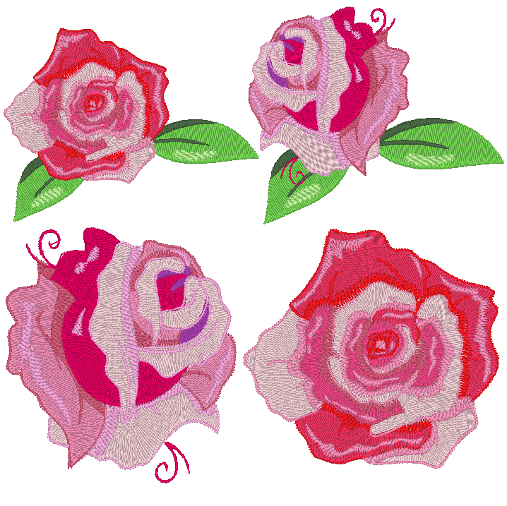 Stickdatei Rosen - Rose Hochzeit - Sewando