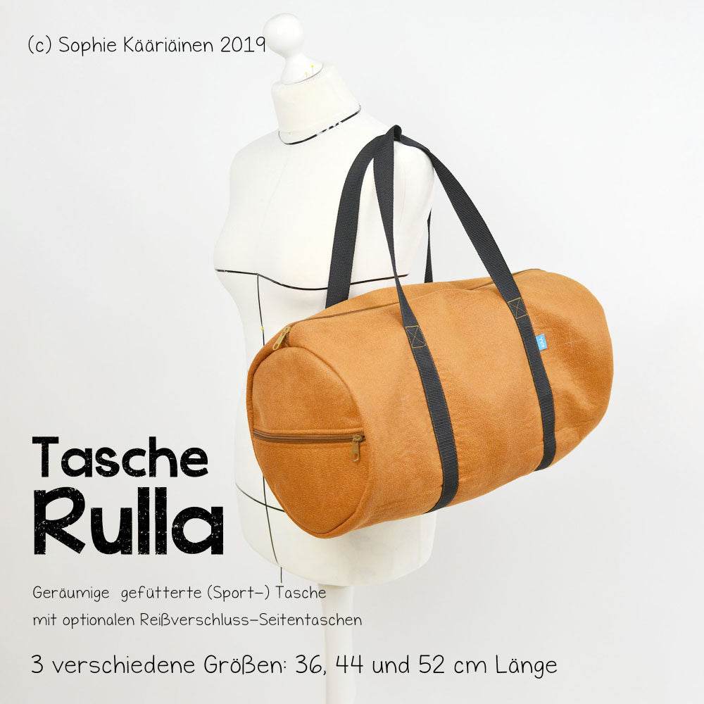 Schnittmuster , Nähanleitung Sporttasche - Tasche Rulla - Sewando