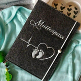 Stickdatei Baby Füße mit Herz und Herzlinie Set 478 - Sewando