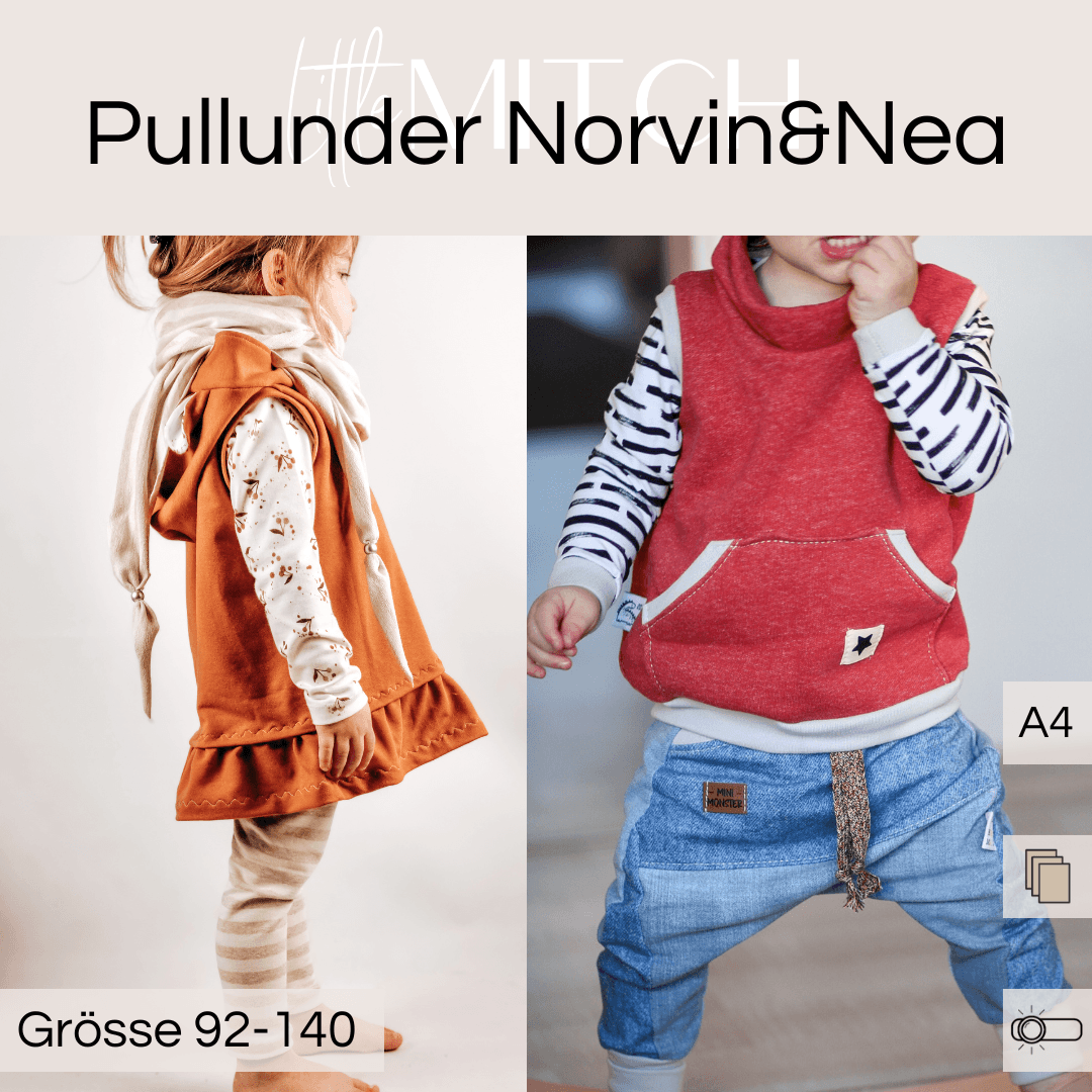 Schnittmuster Pullunder Norvin&Nea Maxi Gr. 92-140 - Sewando