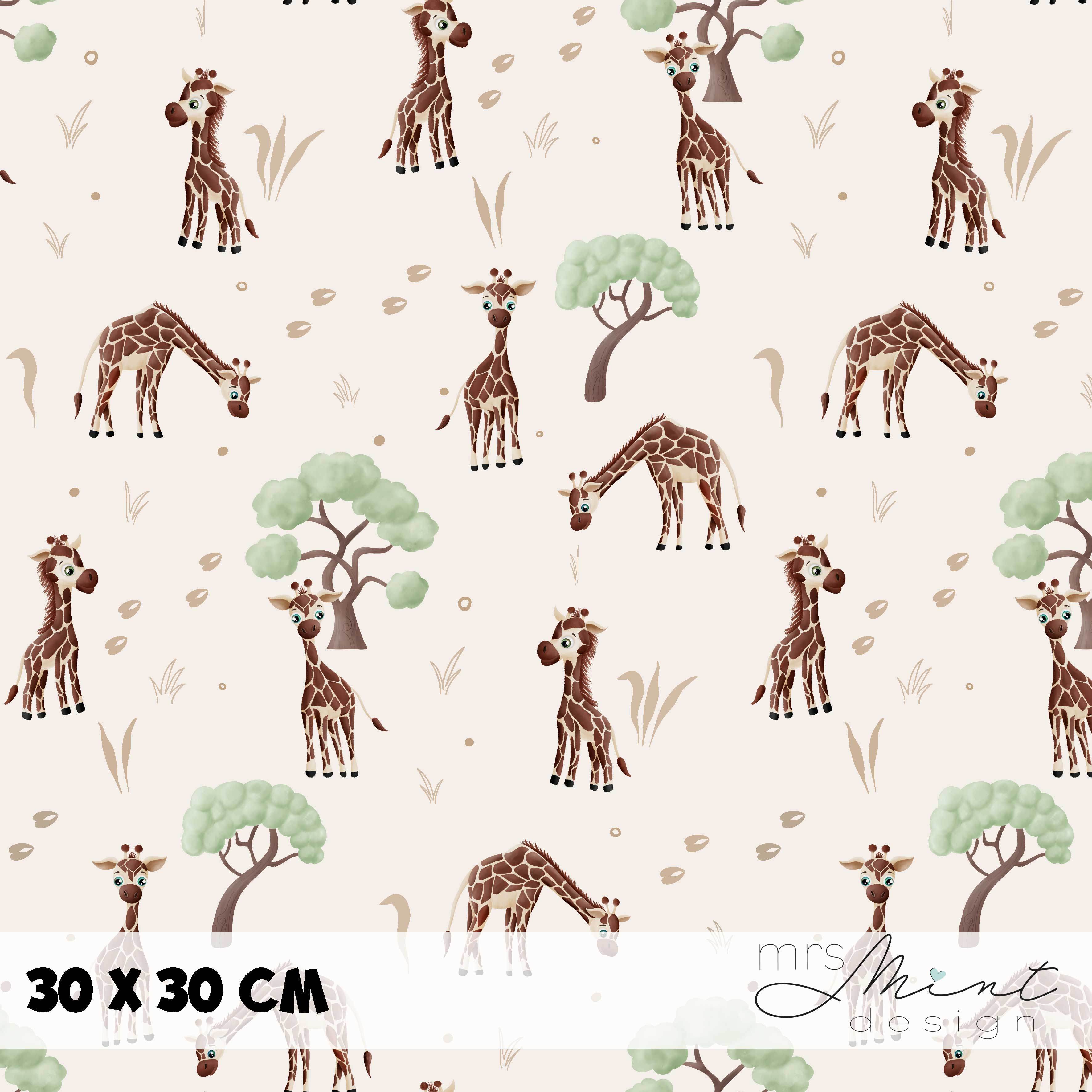 Stoffdesign - Safari Buddies - alle Tiere hellbeige - nicht exkusiv - Sewando