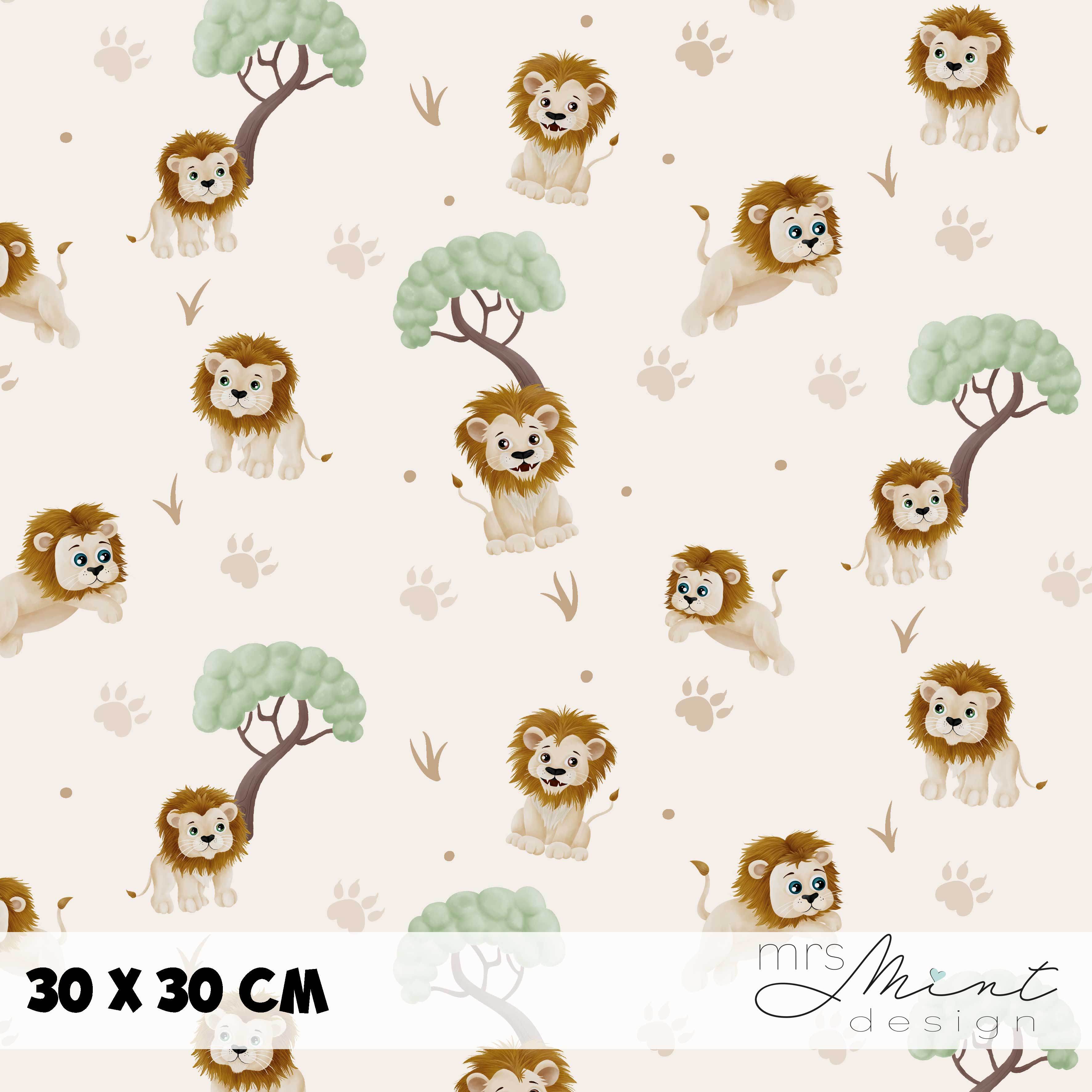 Stoffdesign - Safari Buddies - Löwe hellbeige - nicht exkusiv - Sewando