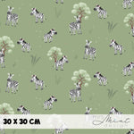 Stoffdesign - Safari Buddies - Zebra grün - nicht exkusiv - Sewando