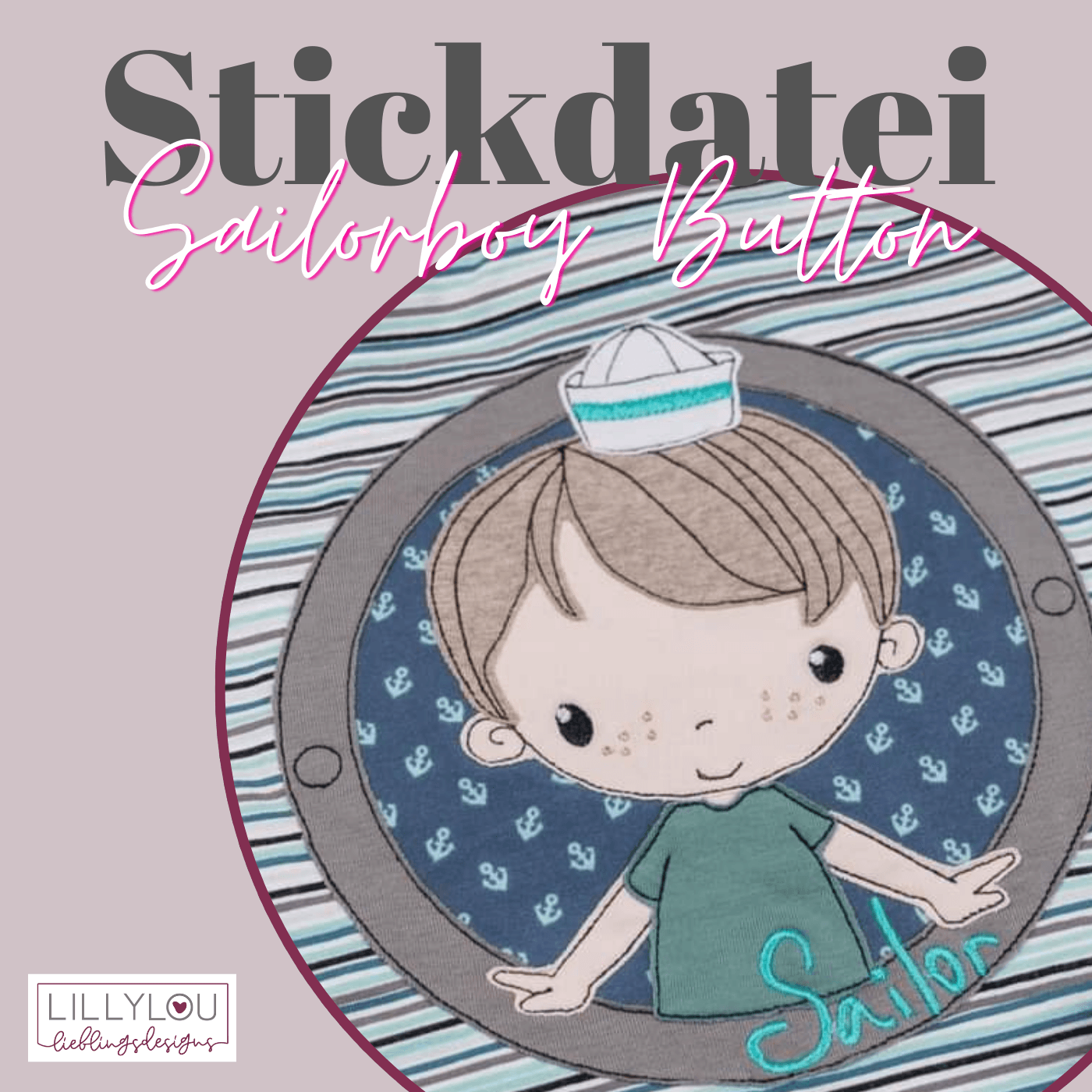 Stickdatei - Sailorboy Button - Sewando
