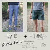 Schnittmuster Kombi-Pack: Hose SALIX + Hose LARIX Gr. 32-48 - Sewando