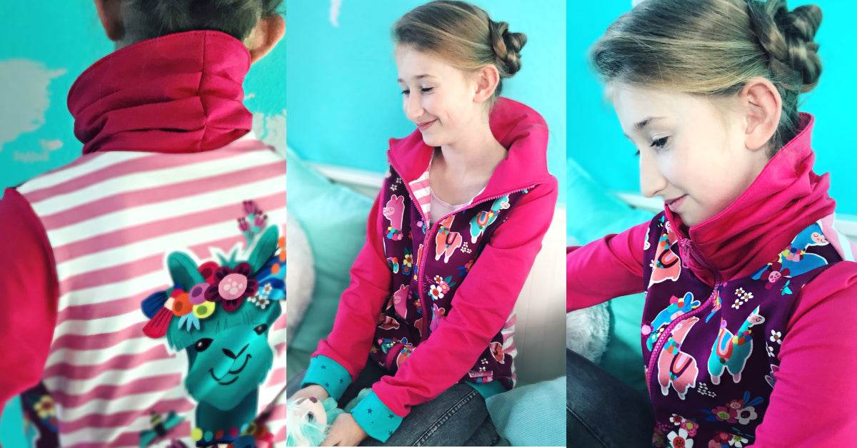 CESANA: COOLE SWEATJACKE MIT FALTEN KRAGEN: EBOOK 92-158 SCHNITTMUSTER - Sewando