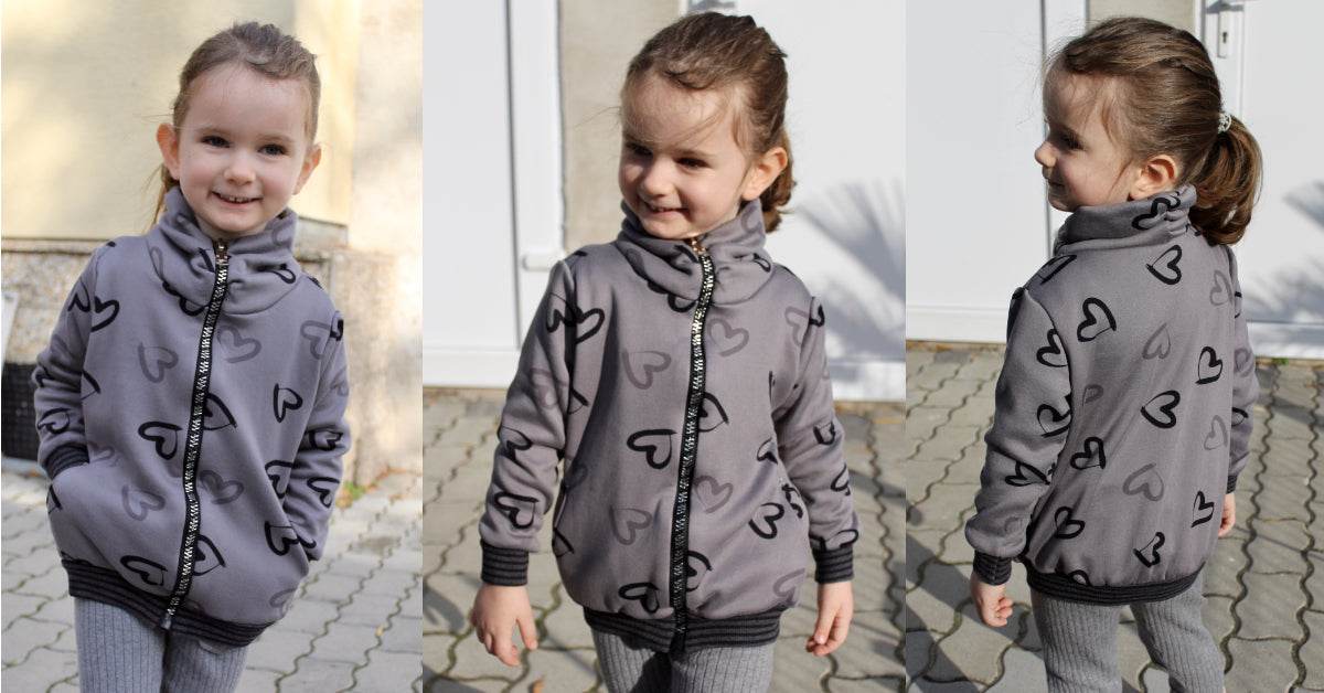CESANA: COOLE SWEATJACKE MIT FALTEN KRAGEN: EBOOK 92-158 SCHNITTMUSTER - Sewando