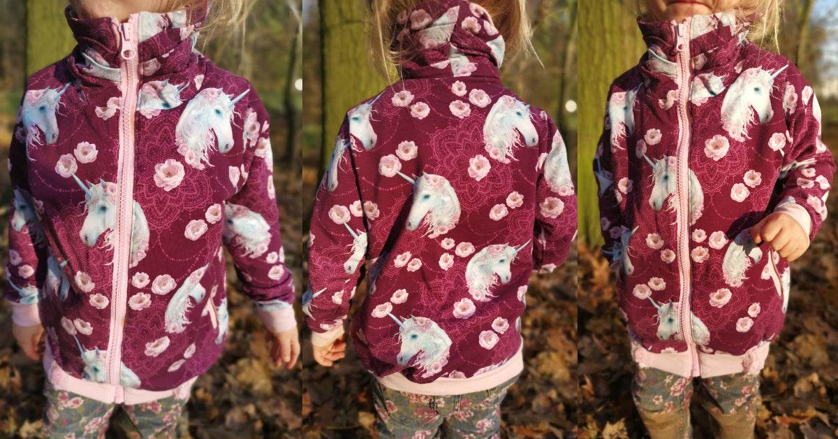 CESANA: COOLE SWEATJACKE MIT FALTEN KRAGEN: EBOOK 92-158 SCHNITTMUSTER - Sewando
