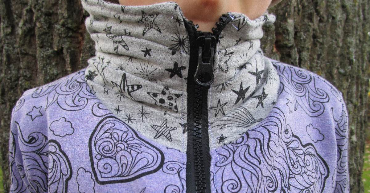 CESANA: COOLE SWEATJACKE MIT FALTEN KRAGEN: EBOOK 92-158 SCHNITTMUSTER - Sewando